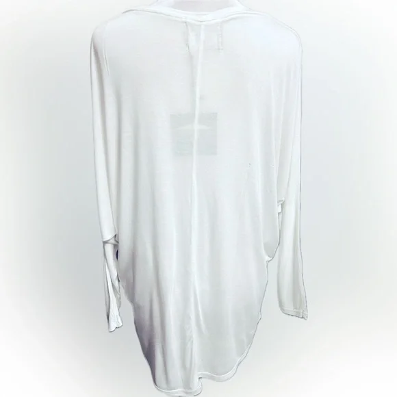 NWT Bird & Vine SZ O/S black/white graphic top, dolman sleeves, hi/low. Bust 60” - Picture 3 of 5